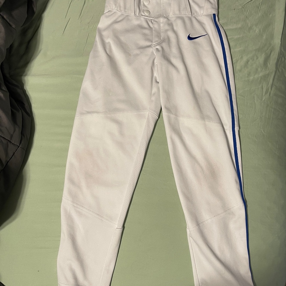 Nike Boys Baseball Pants with Blue Trim